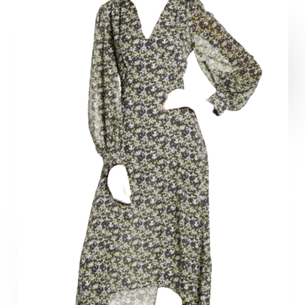 Topshop IDOL V-Neck Midi Dress